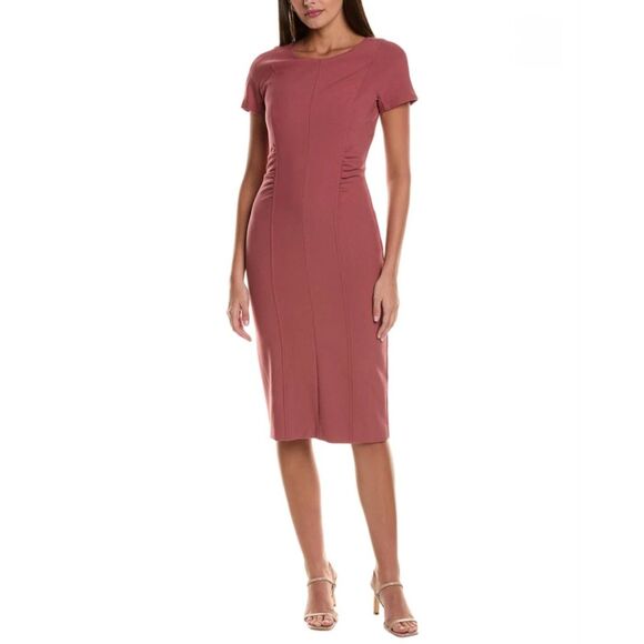 NWT Boss Hugo Boss Dakela Sheath Dress, S/S, Pencil Skirt, Rosewood/Mauve, Sz 8 - Picture 1 of 15
